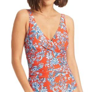 SEA LEVEL Size 12 Habitat Cross Front One-Piece  LIKE NEW  RRP $129.95